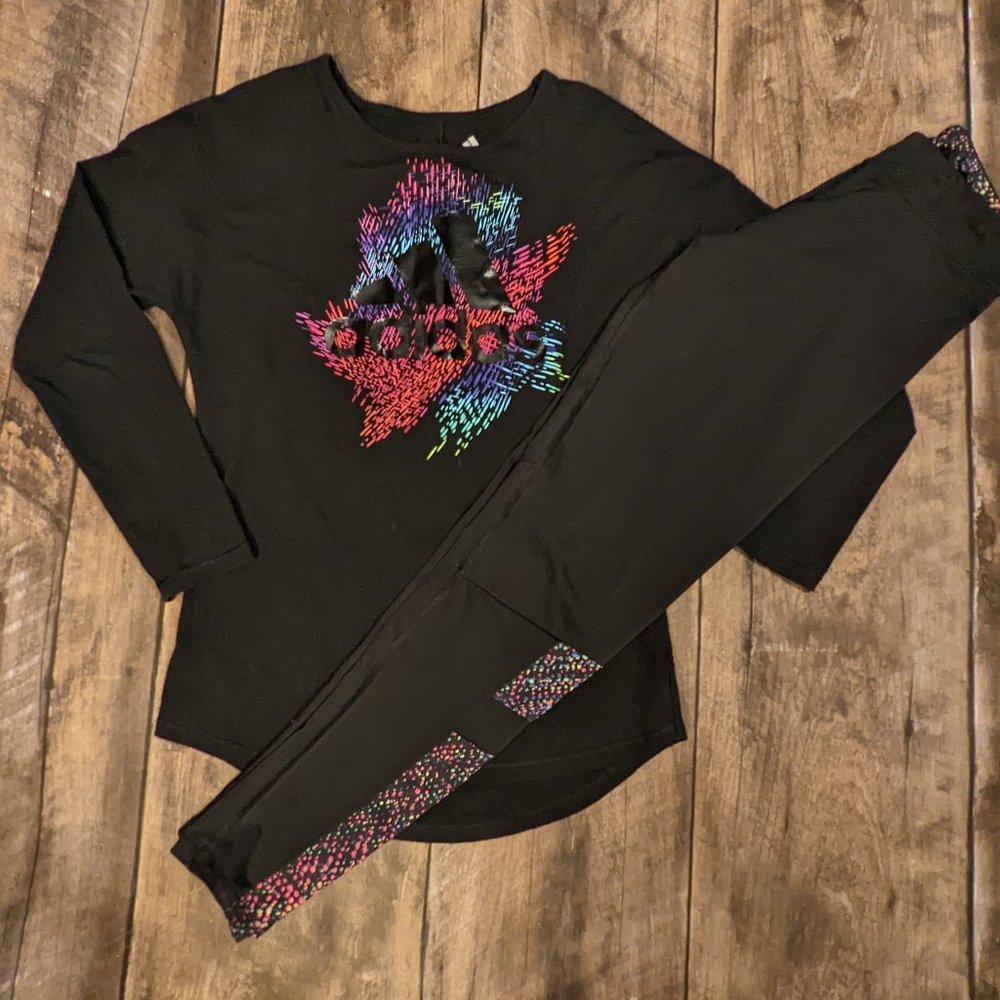 Girls Adidas matching set, size L (12-14)